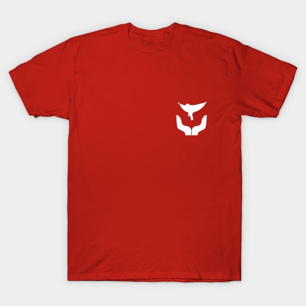 Hands With Bird Silhouette T-Shirt by SWON Design